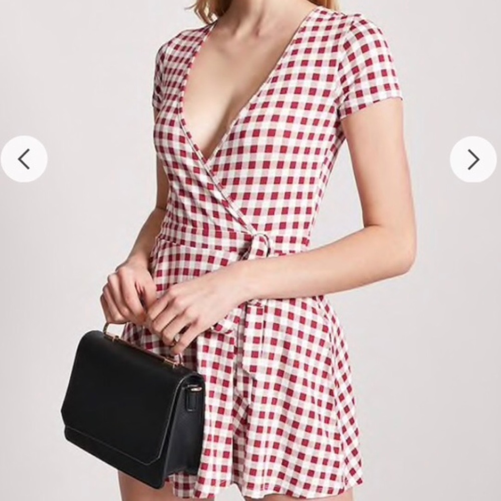 Forever 21 gingham romper